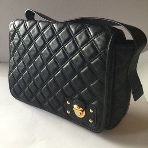 Mark Jacobs Black Quilted Leather Shoulder Bag